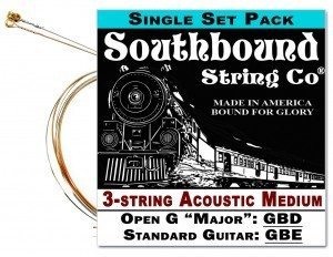 Southbound Strings Open G 3-string Set