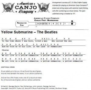 Canjo Tablature