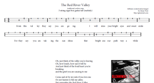 Red River Valley - MELODY ONLY Version. Click the image above to view the printable sheet.