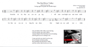 Red River Valley - DOUBLE STOP HARMONY Version. Click the image above to view the printable sheet.