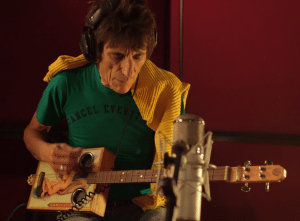 Ronnie Wood with Cigar Box Guitar