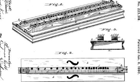 Dulcimer patent from 1880