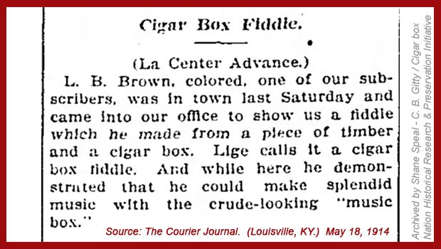 cigar box fiddle newspaper