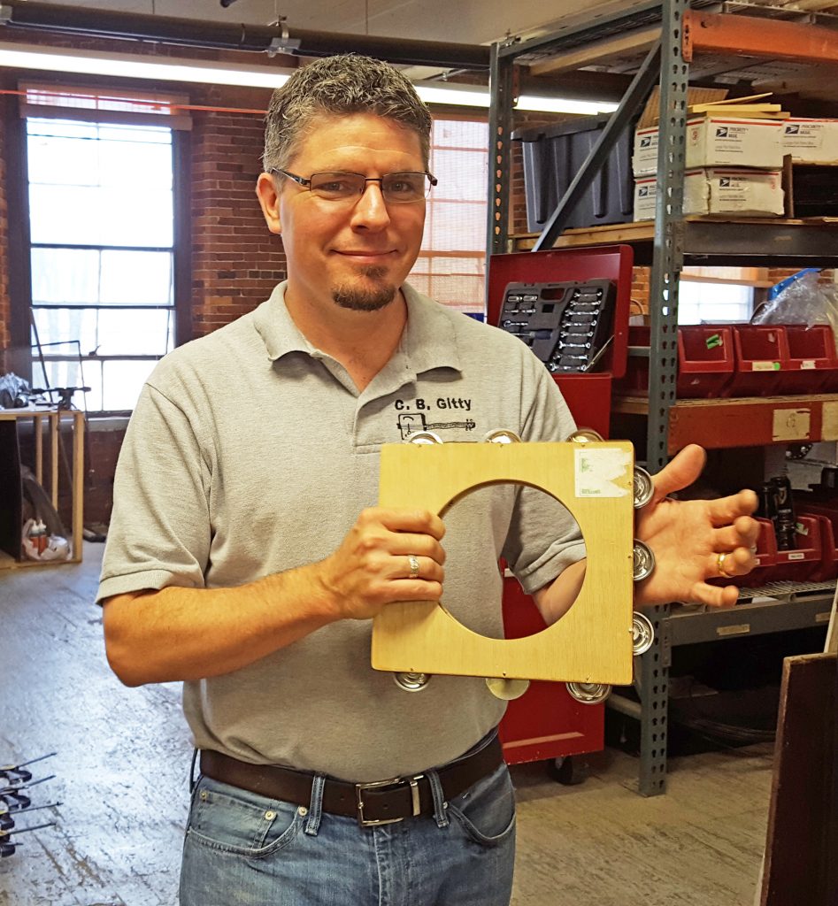 Ben Gitty with his Cigar Box Tambourine