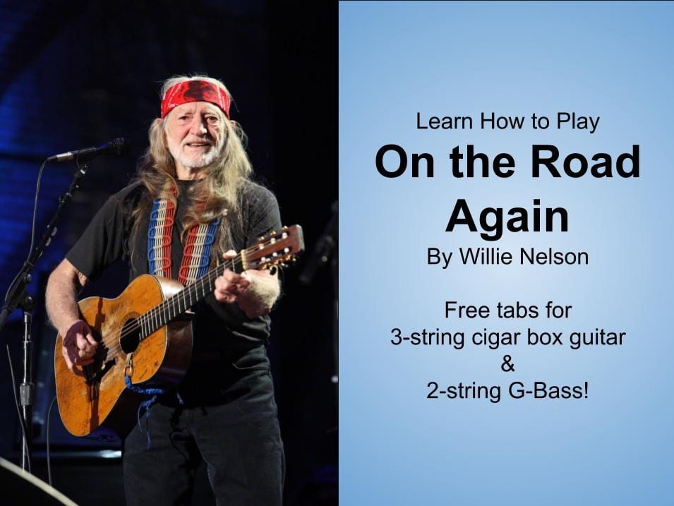 How to Play On The Road Again by Willie Nelson – Free 2 & 3-string tab