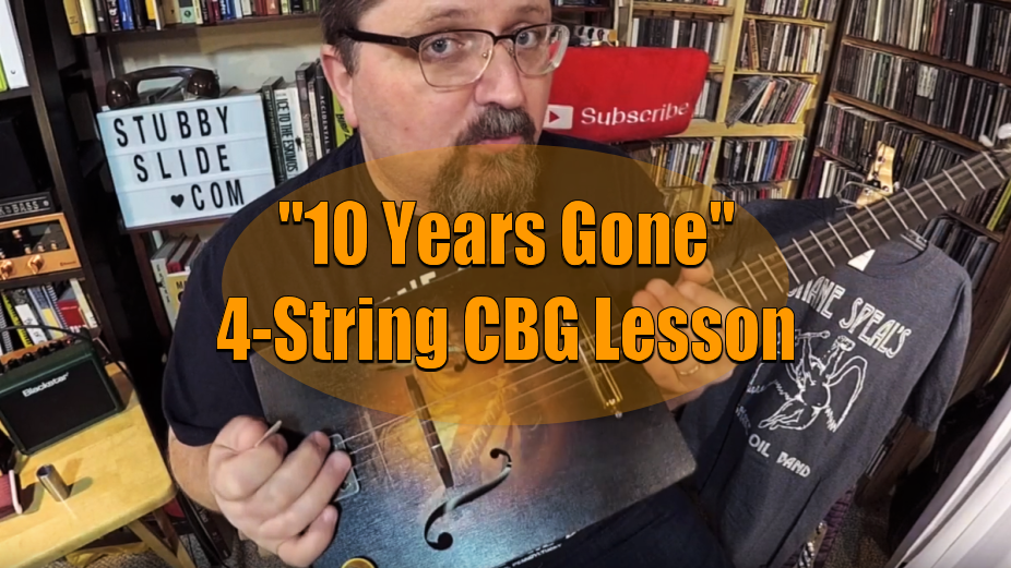 Led Zeppelin’s “10 Years Gone” | 4-String Cigar Box Guitar Lesson