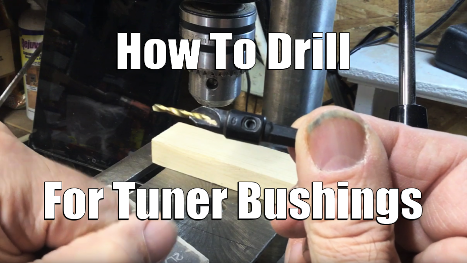 [VIDEO] Cigar Box Guitar Tuner Bushing Drilling Tutorial