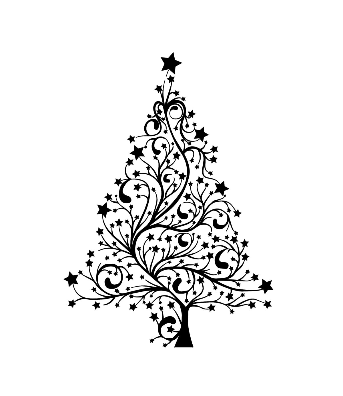 modern artistic christmas tree graphic